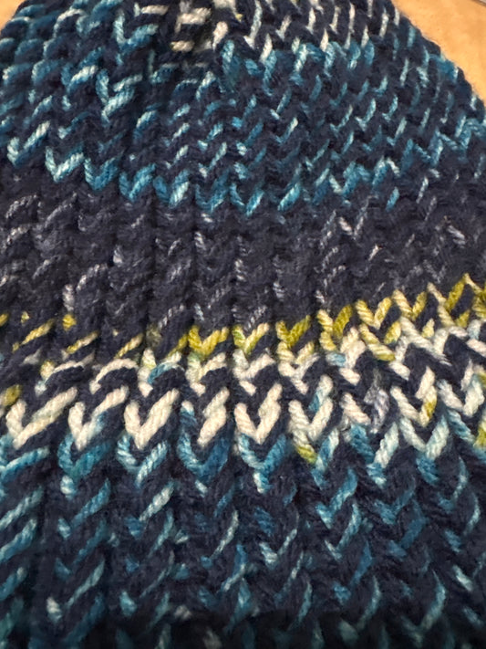 Ocean and black adult hat