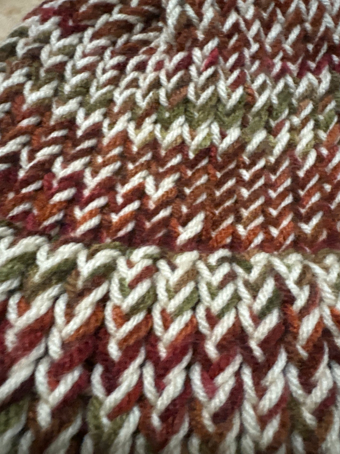 Autumn and beige adult hat