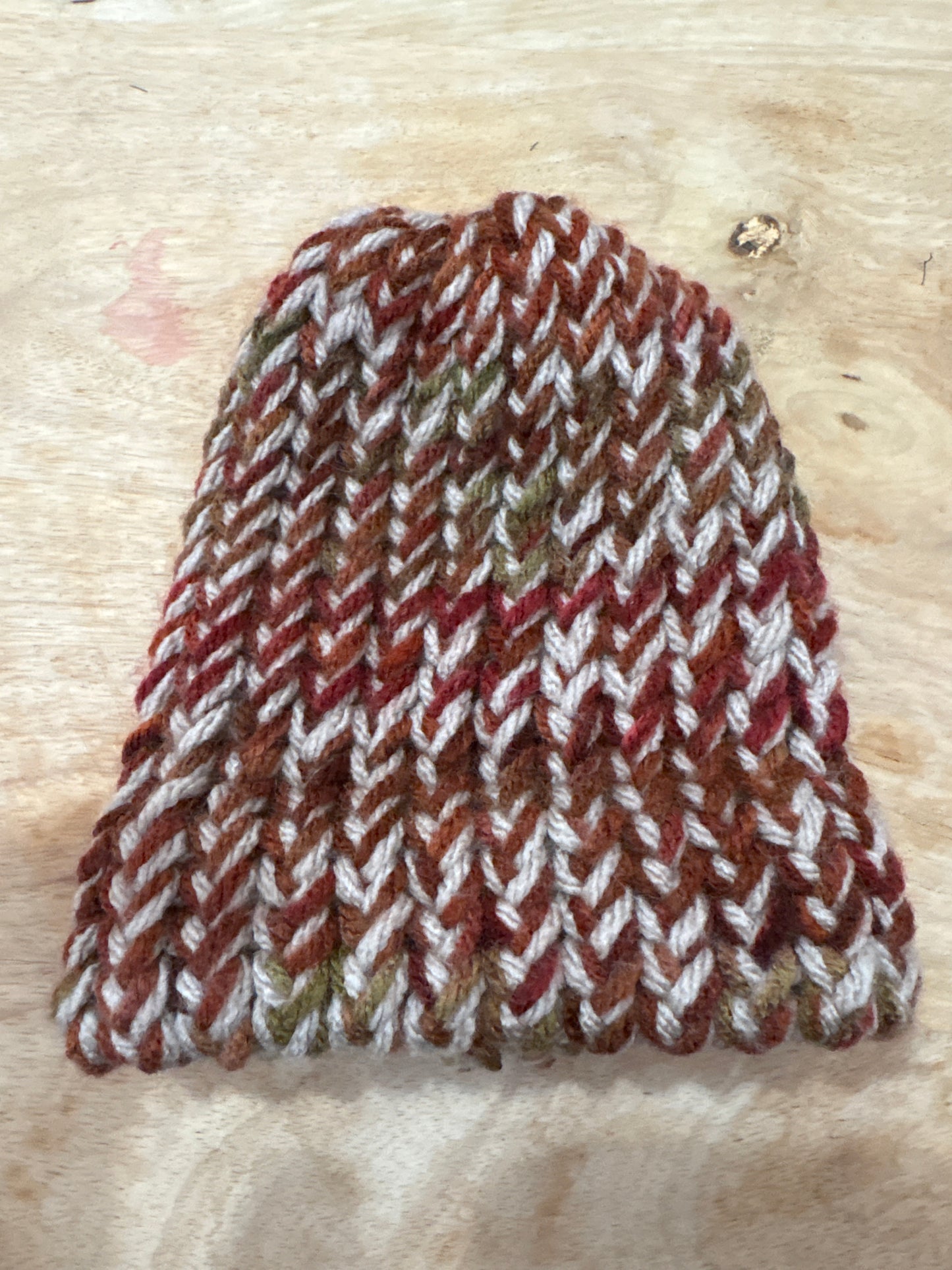 Autumn and beige baby hat