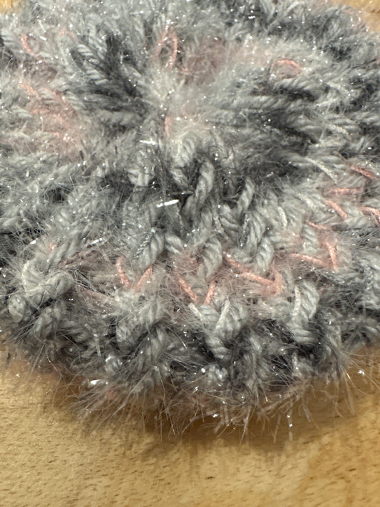 Gray, pink and Black Scrubby