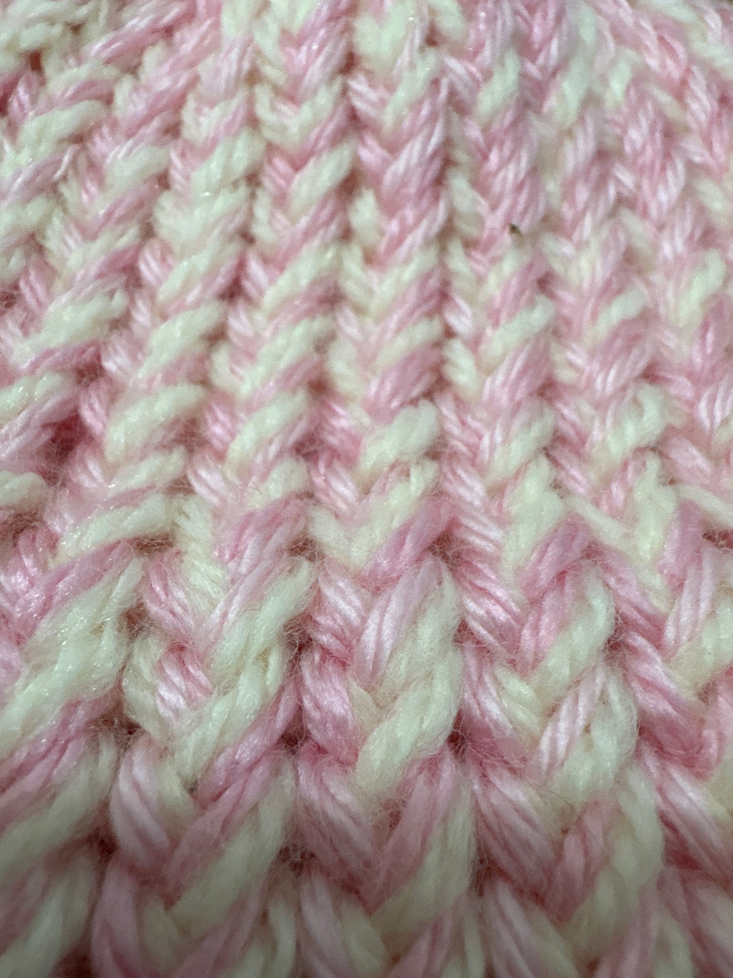 Pink and yellow baby hat