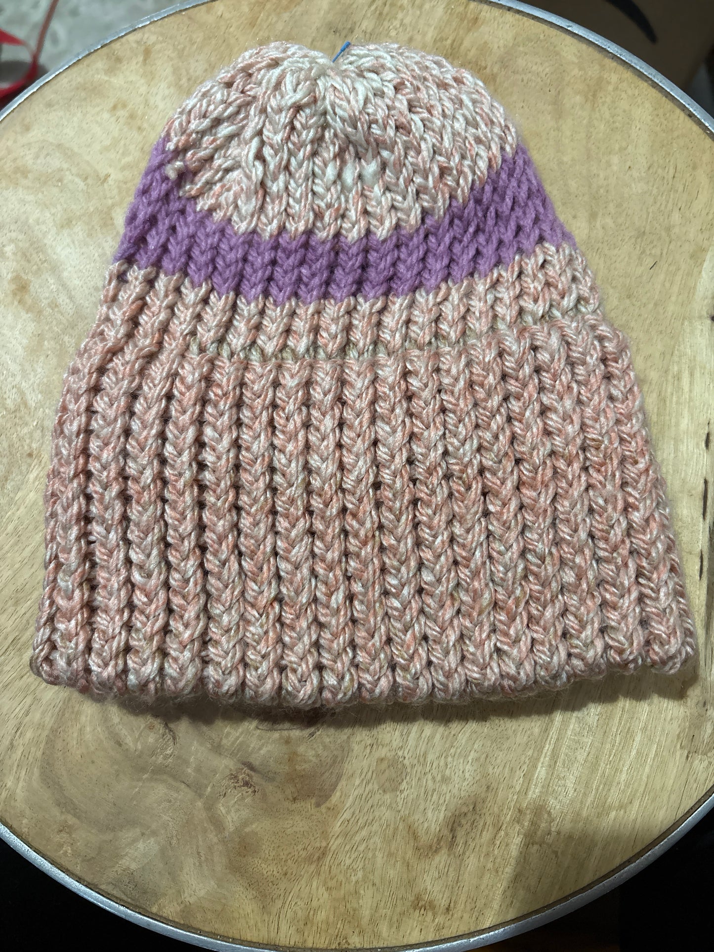 Pink and purple stripe Adult Hat