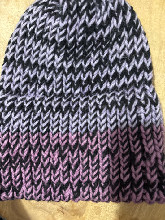 Purple ombré and black adult hat