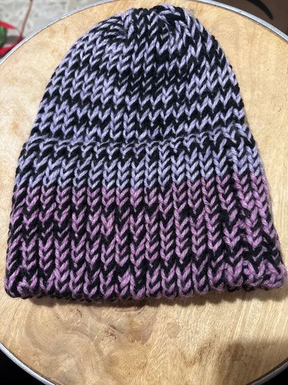 Purple ombré and black adult hat