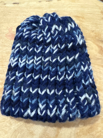 Blue multicolored baby hat