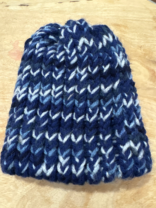 Blue multicolored baby hat