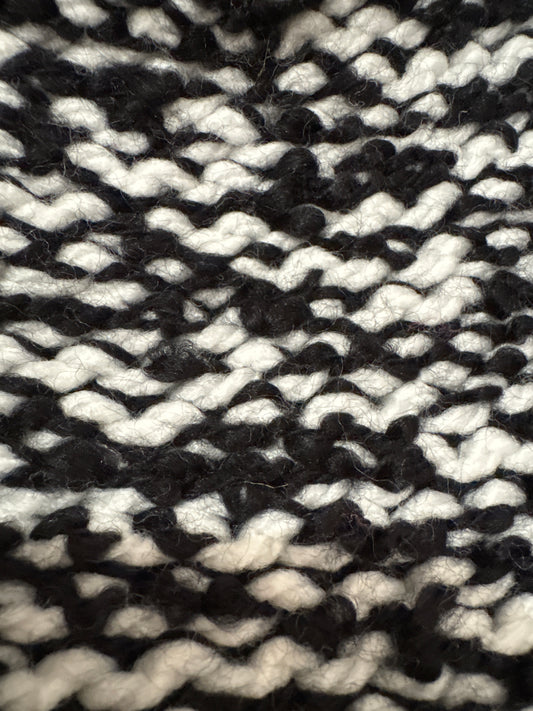 Black and white baby hat