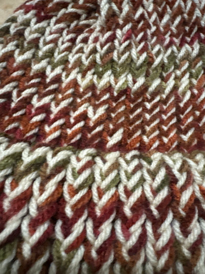 Autumn and beige adult hat