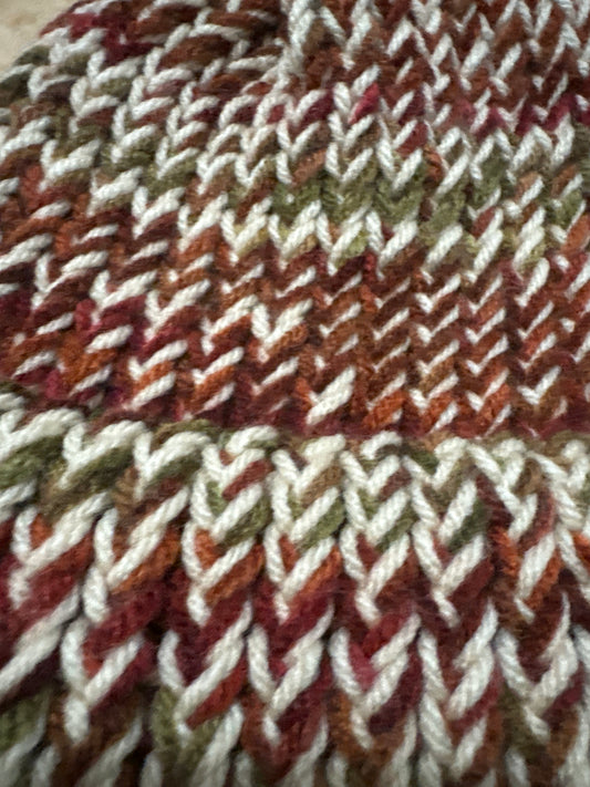 Autumn and beige adult hat