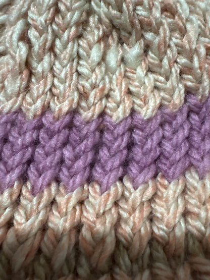 Pink and purple stripe Adult Hat