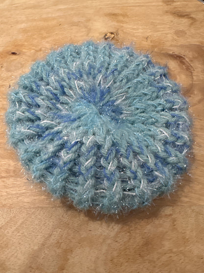 Blue swirl teal scrubby