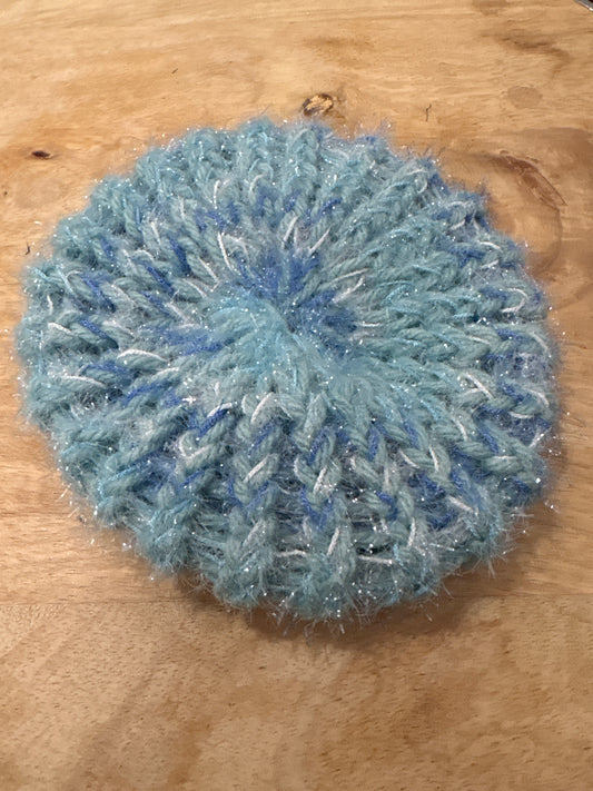 Blue swirl teal scrubby