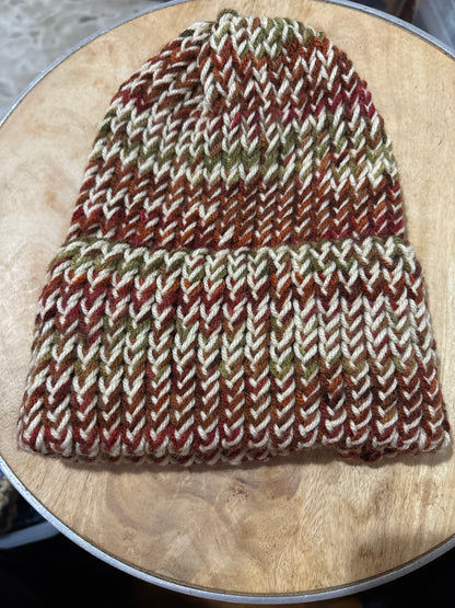 Autumn and beige adult hat