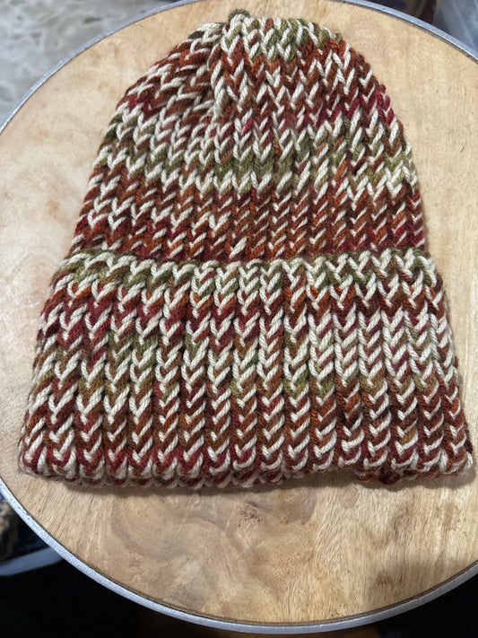 Autumn and beige adult hat