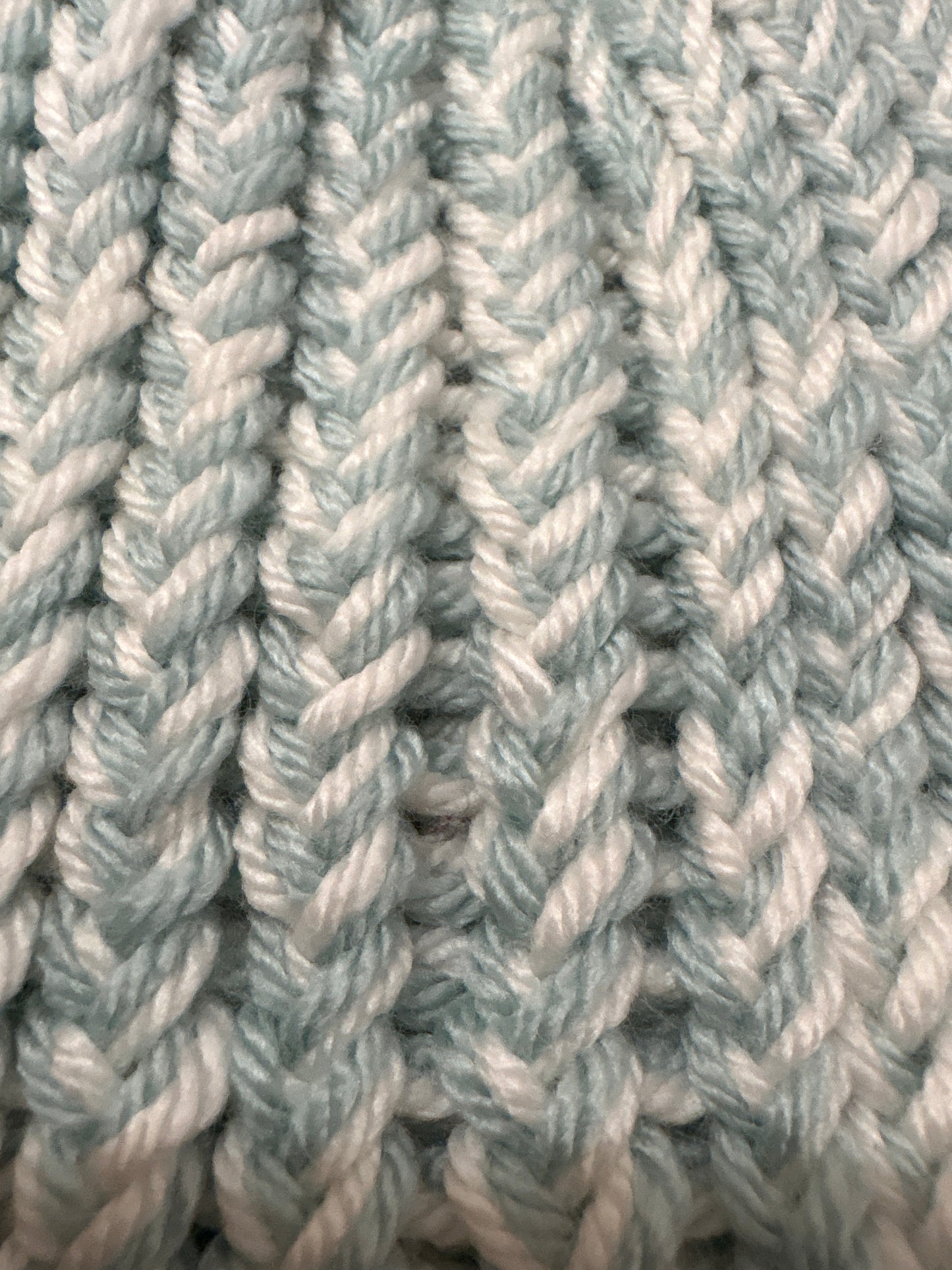 Light blue and yellow baby hat