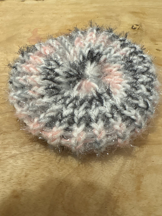 Light Gray, pink and Black Scrubby