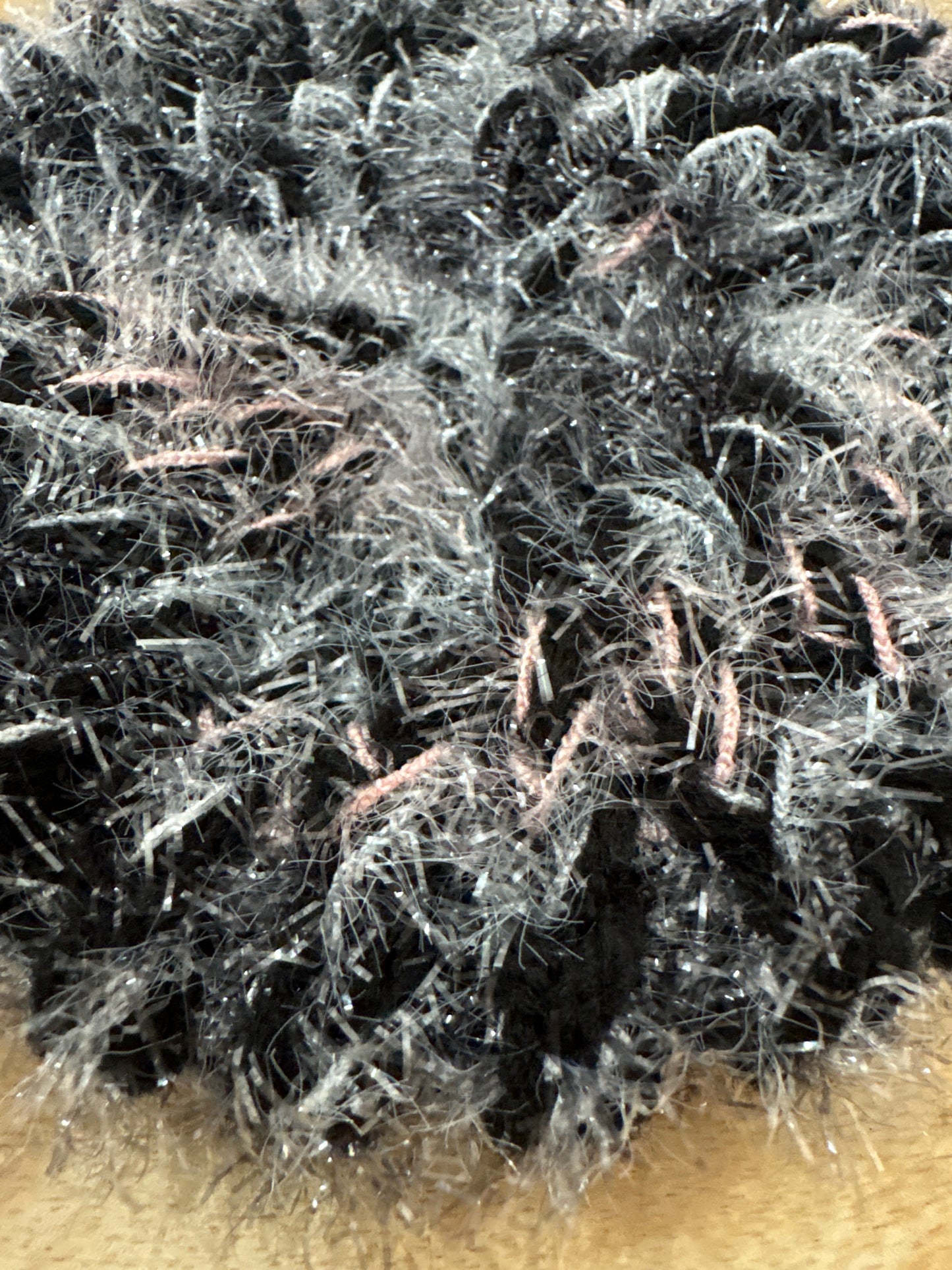 dark gray, pink and black Scrubby