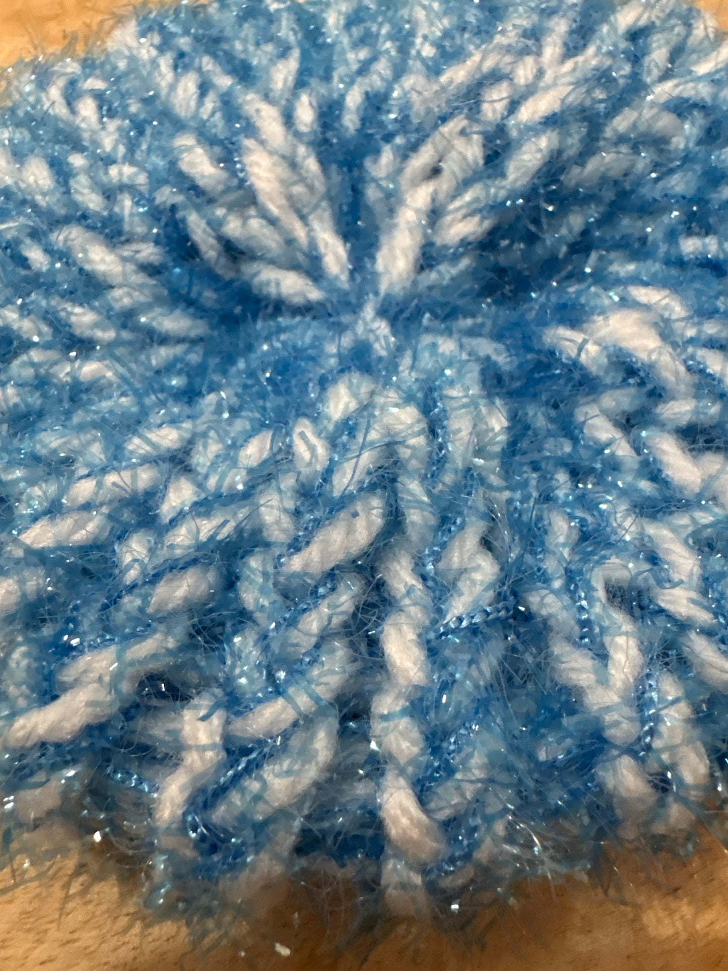 Light blue and white scrubby