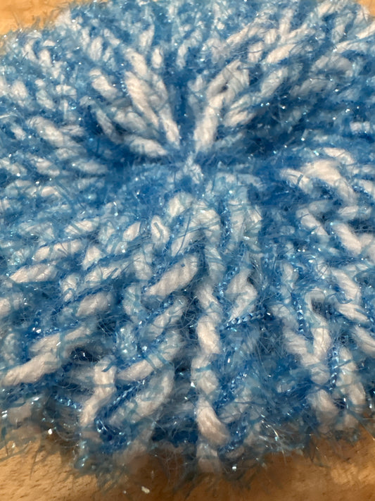 Light blue and white scrubby