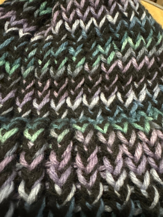 Dark blues and purples adult hat