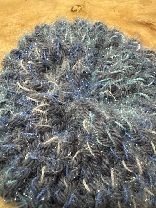 Blue swirl Gray Scruuby