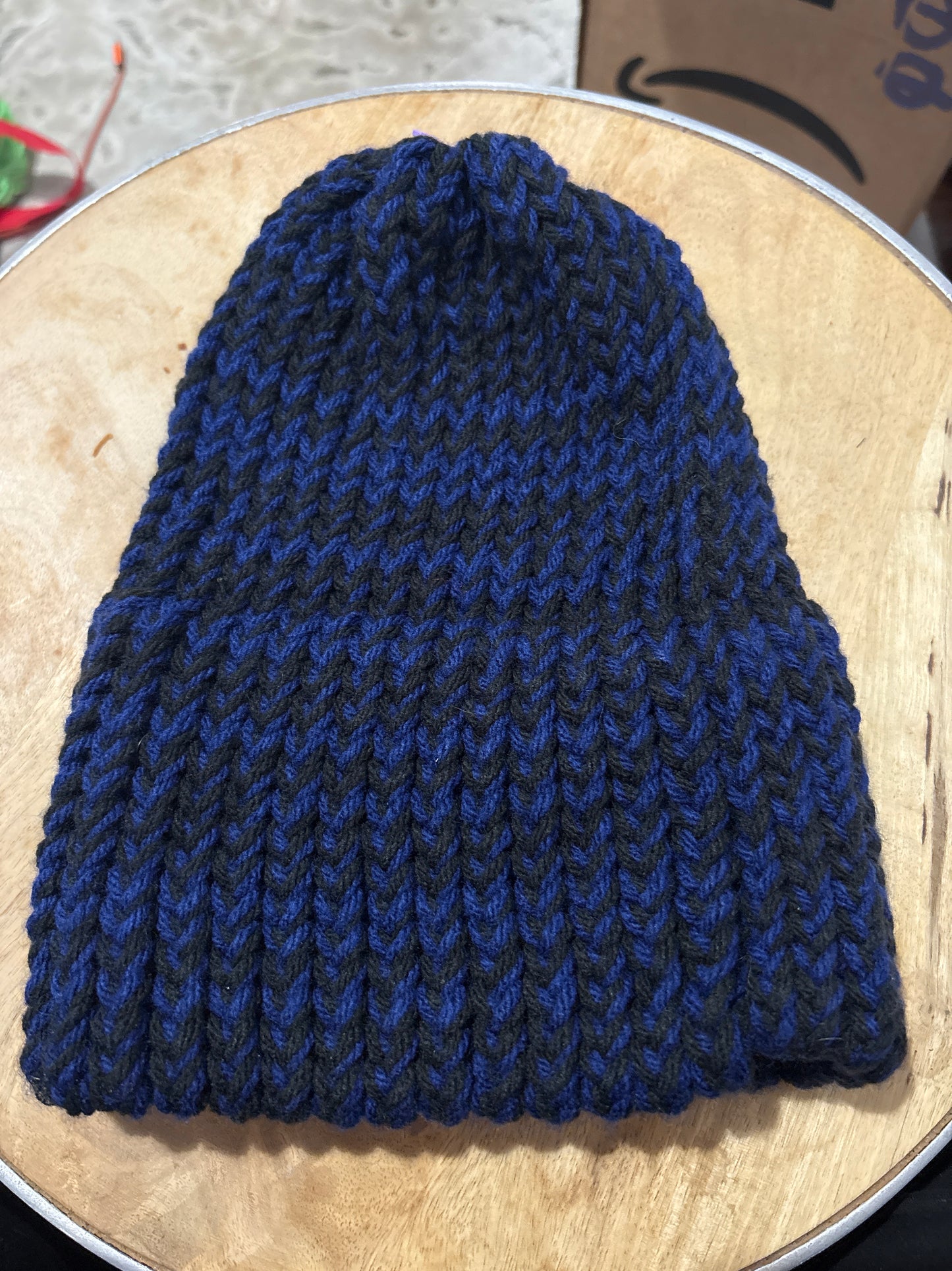 Black and blue adult hat