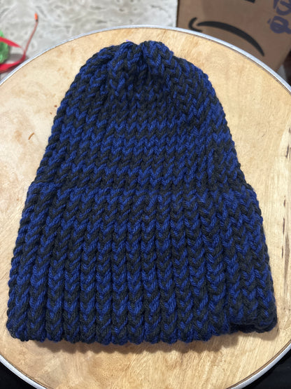 Black and blue adult hat