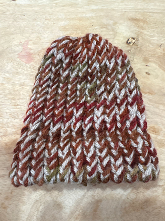 Autumn and beige baby hat