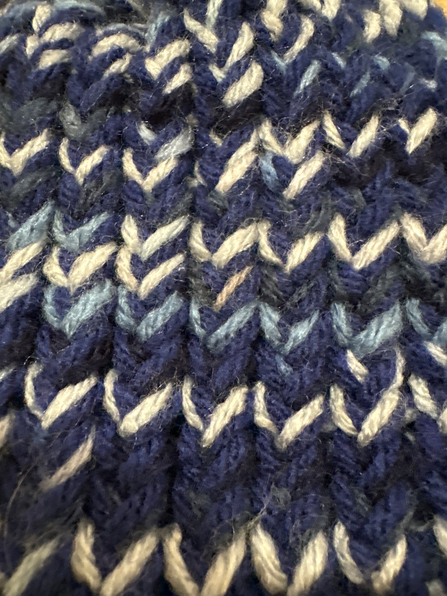 Blue multicolored baby hat