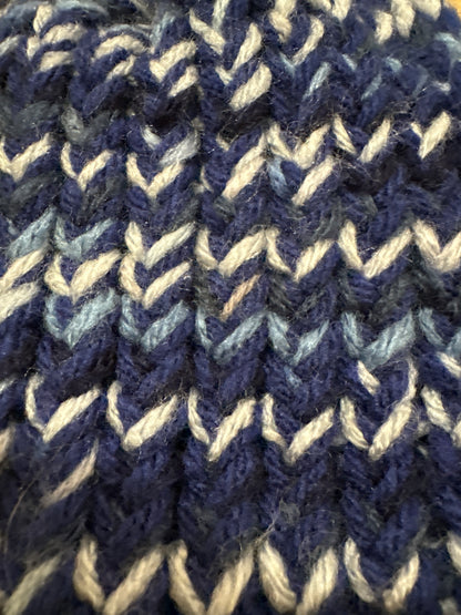 Blue multicolored baby hat
