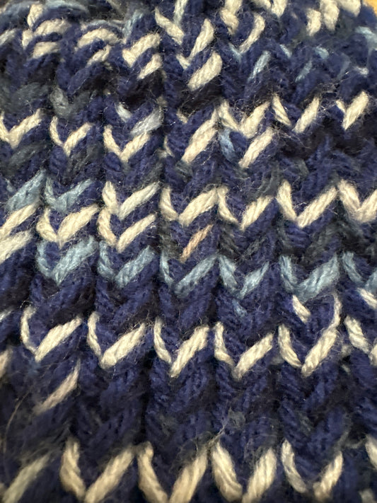 Blue multicolored baby hat