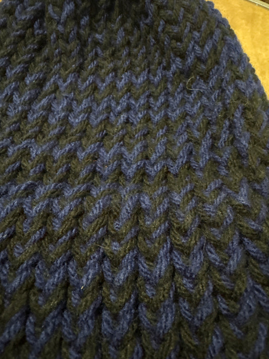 Black and blue adult hat