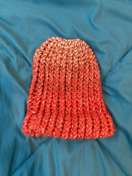 Sunset ombré baby hat