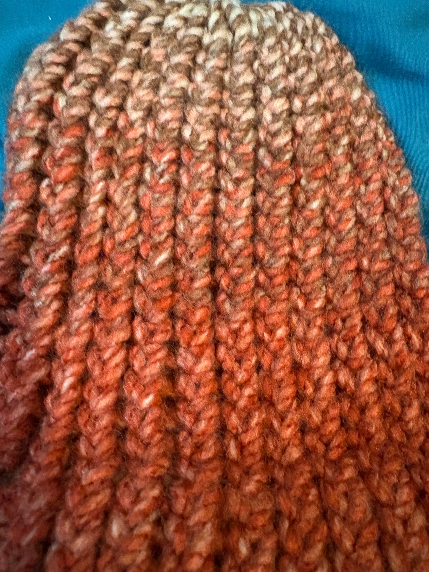 Sunset ombré baby hat