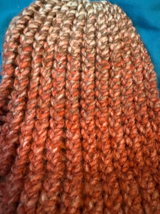 Sunset ombré baby hat